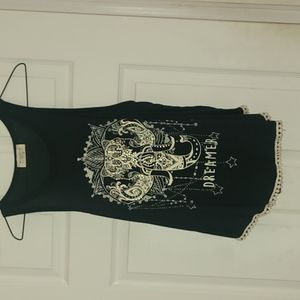 M Navy Elephant Tank top